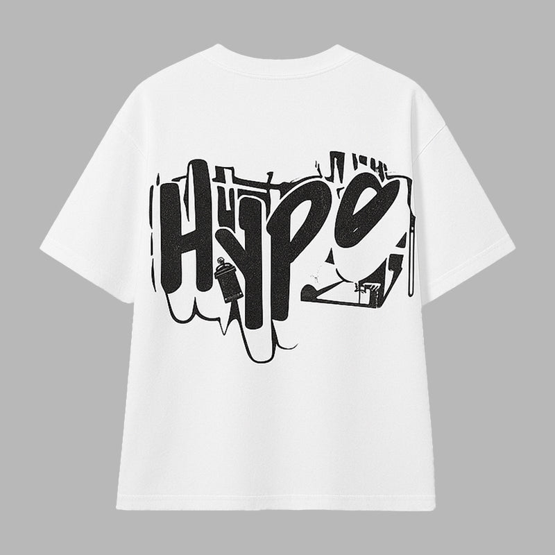 Hype Back Print Drop Shoulder Tee